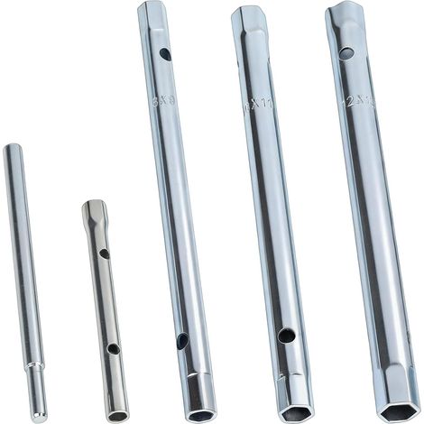 Pipe Wrench Set of 5 Pipe Wrenches, Tap Fitting Kit with 6 x 7, 8 x 9, 10 x 11, 12 x 13 mm and Rotary Chuck for Installation and Repair of Tap on Sink, Washbasin (1/5)