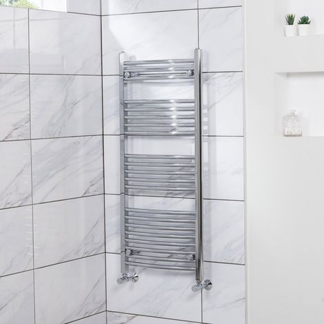 WarmeHaus Curved Heated Towel Rail Chrome 1150x500mm