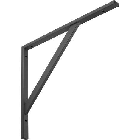 SO-TECH Schwerlastkonsole Schwerlastwinkel Regalwinkel Wandkonsole Stahl, Tragkraft 75 kg / Paar, 495 x 415 mm schwarz - 1 Stück