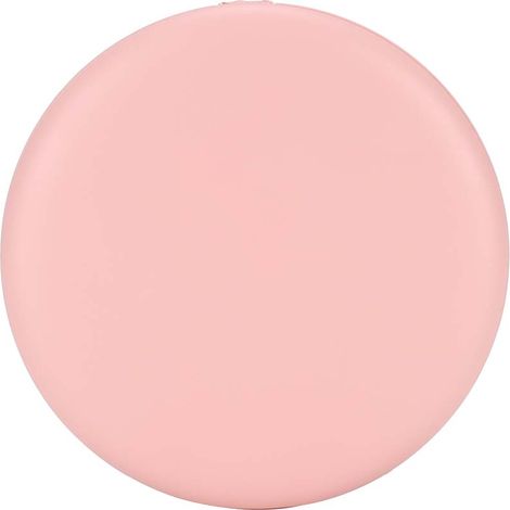 Miroir de maquillage LED portable pliable 10X avec grossissement réglable et design rond rose (1/5)