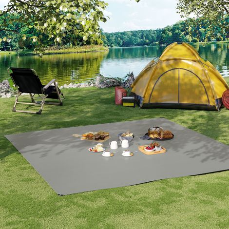WOLTU Abdeckplane Wasserdicht, LKW Plane Gewebeplane 280 g/m² PE Schutzplane, Mehrzweck Abdeckung mit Ösen, UV stabil reißfest, für Gartenmöbel Holz Pool Trampolin Auto, 2x2m, Grau (1/5)