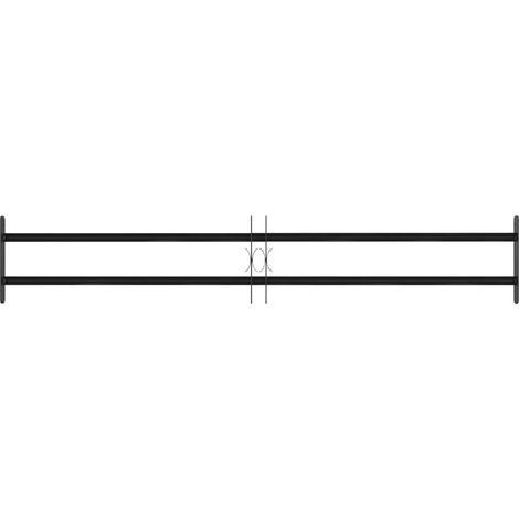 vidaXL Window Grille 176 x 30 cm Powder-Coated Steel Black