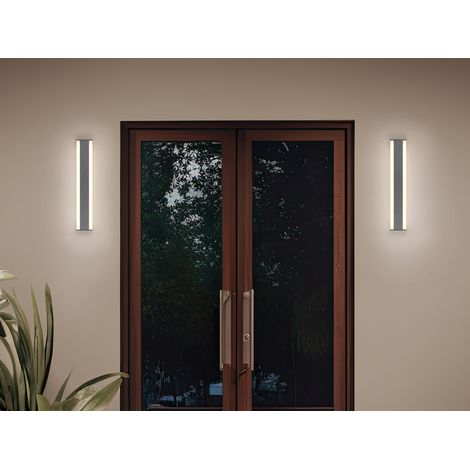 2er-Set LED Außenwandleuchten Up and Down Lichteffekt, Anthrazit 60cm lang (1/5)