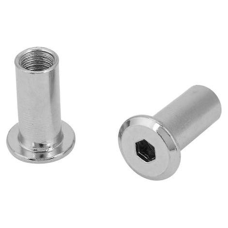 Écrou à manchon M8, écrou hexagonal à tête ronde revêtu de fer M6 x 20, 30 pièces (M8 x 22), écrous plats pour fixation (1/5)