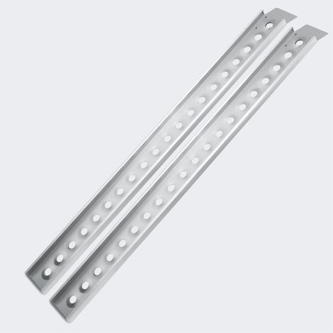 Set 2 rampe di carico pieghevoli multiuso in alluminio binario di collisione 160 cm fino a 364 kg grigio 3416093