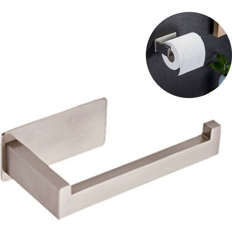 Porte-papier hygiénique en acier inoxydable, support de salle de bain à moitié ouvert, distributeur de rouleau de papier antirouille pour salle de bain cuisine (1/5)