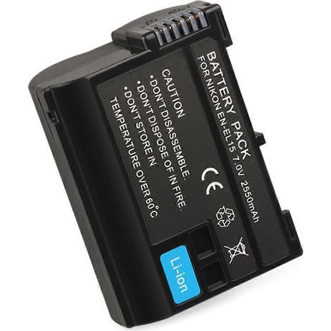 Batterie EN15 pour Nikon D850 D810 D7200, 2550mAh 7.2V (1/5)