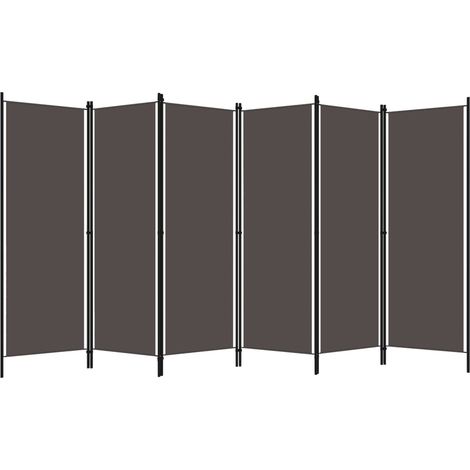 Cloison de séparation 6 panneaux Anthracite 300x180 cm (1/5)