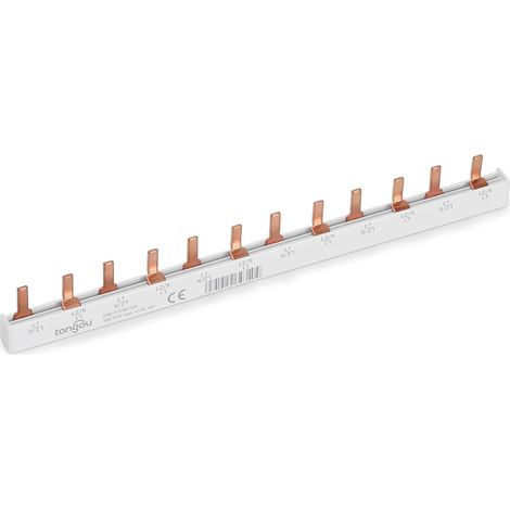 2P Modules 12 Peigne Électrique 63A 230/415V, Convient aux Tableaux Électriques, Coffret Électrique et Disjoncteur, Installation Électrique Plus Rapide,Économie D'énergie et Sécurité Renforcée
