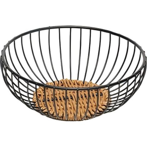 Cesta de frutas – Metal – Negro – Diámetro 28 x 10,5 cm (1/5)