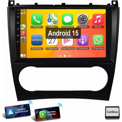 Autoradio Android 15 GPS WIFI FM pour Mercedes Benz Classe C W203 W209 (2005-2009) 1+32G (1/5)