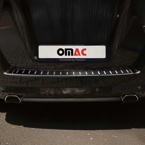 OMAC Ladekantenschutz Stoßstangenschutz für Opel Zafira A B 1999-2014 – Edelstahl carbon foliert (1/5)