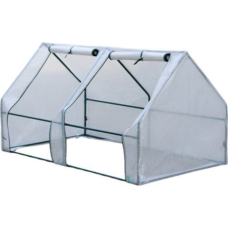 MIMOSON-Painted steel tunnel tube flower rack house warm fleshy flower house insulation large hut green plan (1/5)