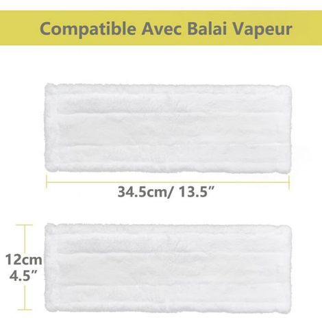 Lingettes Microfibre Karcher EasyFix 12x, Remplacement SC2-SC4, Nettoyage Vapeur, Lavables (1/5)
