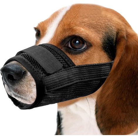 Muselière ajustable pour chien Polyester respirant Empêche les morsures et les aboiements Taille XL (1/5)