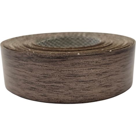 Bande de chant thermocollante 21mm x 5m épaisseur 0,50mm Mélaminé Facile à Appliquer Bricolage Étagère Meuble Panneau Bois Durable, Noyer Okapi