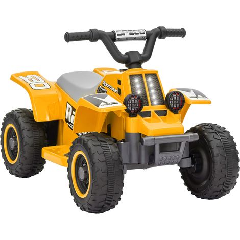 6V Electric Quad Bike for Kids, Ride On ATV w/ Forward/Reverse, Headlights, for Ages 18-36 Months, Yellow (1/5)