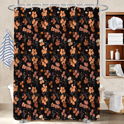 Voile de douche fluide en polyester 180x180 tissu respirant voile de douche pour un éveil en douceur le matin (1/5)