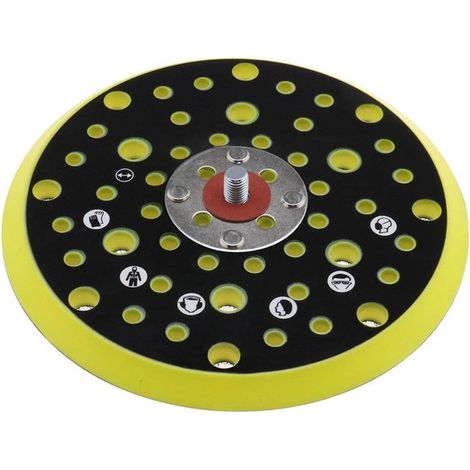JHUBERS - Almohadilla de lijado - 150 mm - Reemplazo para Mirka - 54 agujeros - Compatible con lijadoras - Ideal para pulir y desbastar (1/5)