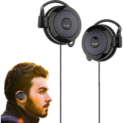 Écouteurs filaires - Casque stéréo avec crochet d'oreille 3,5 mm (1/5)