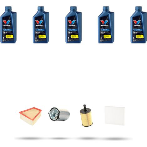 Kit tagliando 4 FILTRI e 5L OLIO compatibile con Skoda Fabia II (545,542) 1.9 TDI 77kw dal 2007 al 2010 (1/5)