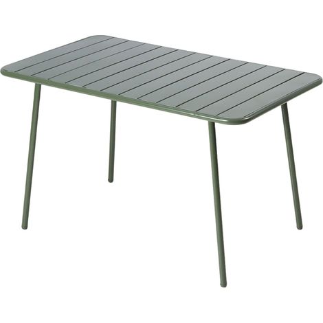 Table de jardin 4 à 6 places 120cm vert BERGAME (1/5)