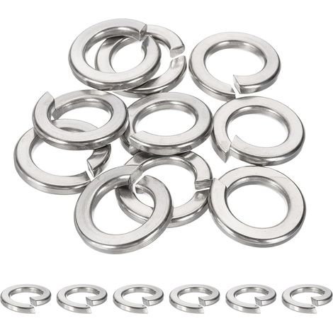 Rondelle Grower 3/4, Rondelles Grower Fendues En Acier Inoxydable 304 Pour Vis Boulons Voitures Machines De Construction Argent Paquet De 10 (1/5)