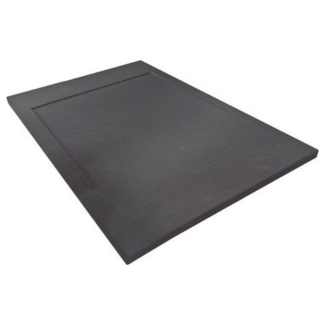 ONDEE ZEN - Receveur de douche SPIRIT 3 - 80x120x3 - Résine - Anthracite - Bonde - Découpable (1/3)