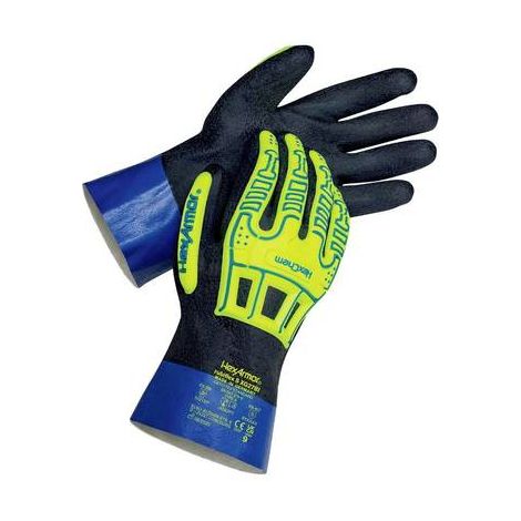 HexArmor 6070809 rubiflex S XG27BI Gants pour produits chimiques Taille (gants): 9 EN 388:2016, EN 374-1:2016 ISO 374-1