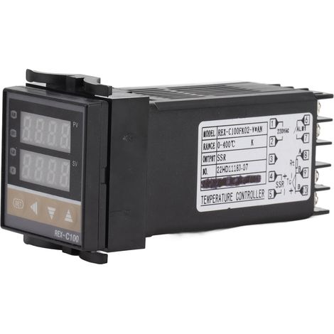 3-teiliges PID-Temperaturregler-Set AC85V–265V mit M6-Thermoelement-Relaismodul und 40A-Thermostat-Set (1/5)