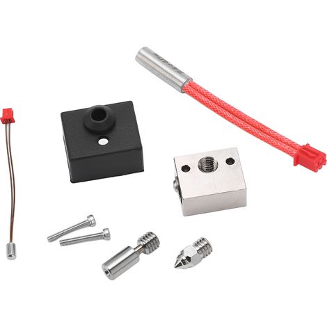 Ensemble de blocs chauffants en cuivre plaqué haute température, avec tige chauffante, buse de fil thermique pour Ender 3 S1 (1/5)