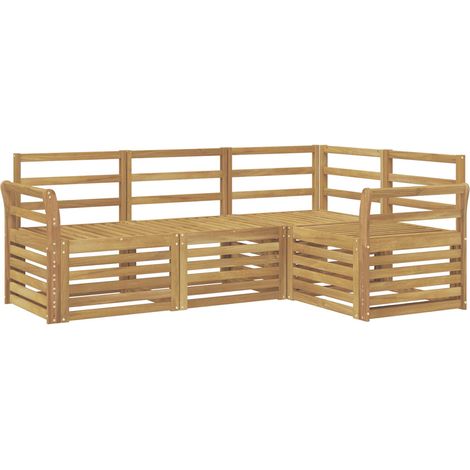 Ensembles de canapés 4 pcs Blanc 190 x 130,5 x 73 cm vidaXL (1/5)