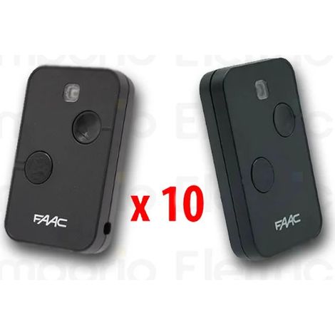 faac 10 x télécommande 2 canaux xt2 433 slh lr 787007