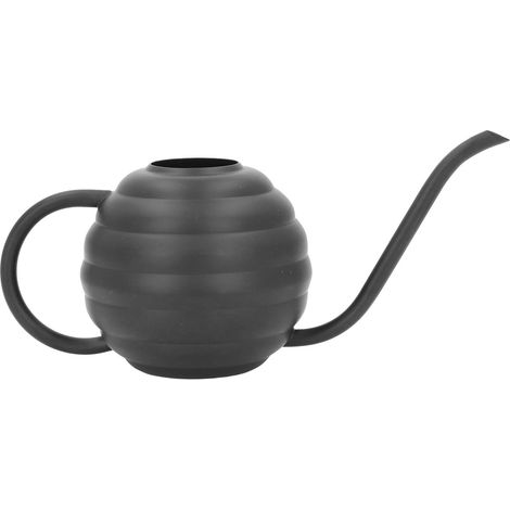Arrosoir en acier inoxydable, facile à utiliser, Pot polyvalent et Portable à Long bec pour le jardinage, noir, 400ml (1/5)