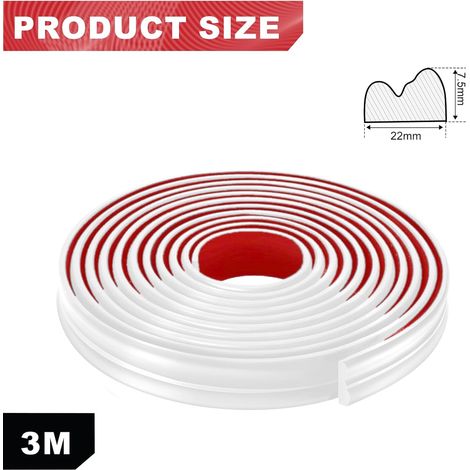 Moulures Décoratives Autocollantes, Moulure Murale et Cimaise en TPE, Bandes Décoratives Murale Autocollantes pour Murs, Armoires, Portes, Cadres Photo, Décoration Murale (2,3 cm x 3 m)
