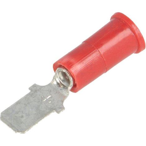 Connecteur plat 4.8mm 0.5mm male rouge x2