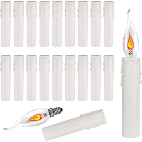 Cache Douille lustre e14, 100x30mm Manchon Bougie lustre 20 Pièces (1/5)