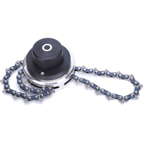 Tête de coupe à chaîne à bobine 65mn, accessoire de tondeuse à gazon de jardin, débroussailleuse noire (1/5)