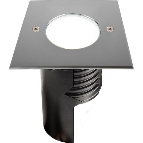 Encastré de sol extérieur ZEPH 2 230V carré inox bleu 3x2W - EUROPOLE - 55194