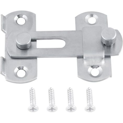 Moraillon en Acier Inoxydable Serrure de Porte Serrure Loquet de Porte Serrure Porte Coulissante Double Charnière Moraillon de Sécurité pour Armoire de Fenêtre Accessoires de Cabine D'essayage (1/4)