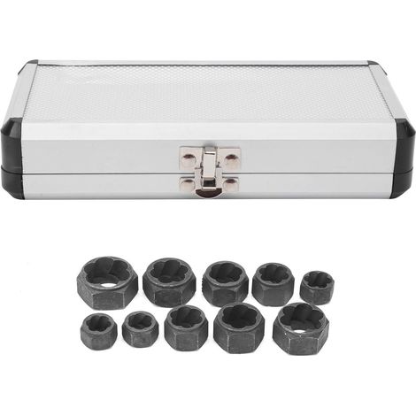 10 pièces extracteur d'écrou, extracteur de boulon endommagé outils de quincaillerie en alliage d'aluminium (1/5)