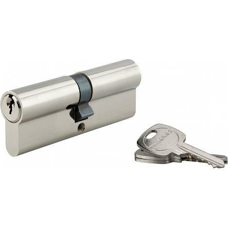 Cilindro doppia entrata STD UNIKEY 45x45 mm, nichelato, stessa chiave, 3 chiavi – THIRARD (1/5)