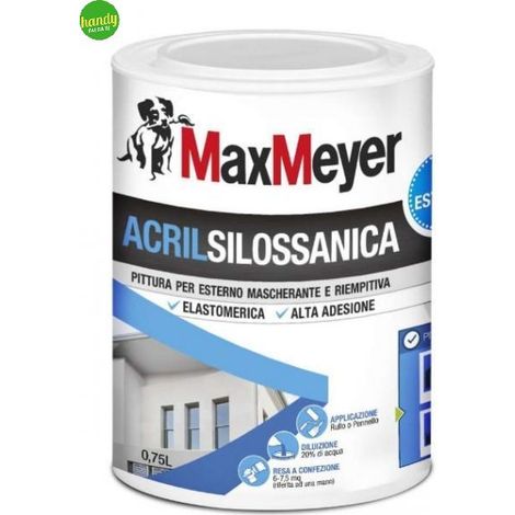 Pittura Acrilsilossanica MaxMayer 0,75L Bianco