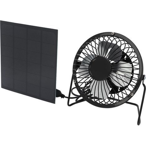 Ventilateur Solaire 3W 6V Ultra-Silencieux avec USB - Idéal pour Maison, Voyage et Pêche (1/5)