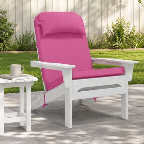 vidaXL Coussin de transat ensoleillé 100 % polyester Rose (1/5)