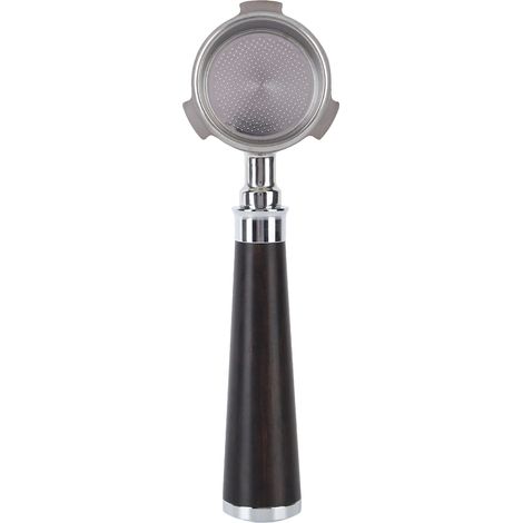 Filtre à café nu sans fond pour machine à café type C, porte-filtre en inox avec manche en bois, panier inoxydable, résistant à la rouille (1/5)