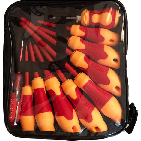 10 pcs Tournevis, tournevis isolés électricien à fente croisée pour l'entretien de la réparation domestique (40x35x5cm) (1/5)