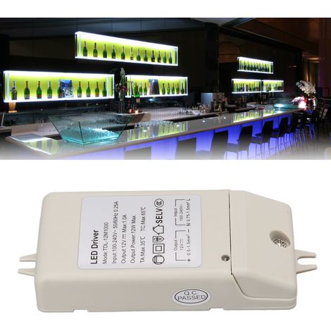 12W 12VDC 1A Leistungstransformator für LED-integrierte Schaltungen, vorgesehen für Leuchten und Konstantstromversorgung von LEDs. (1/5)