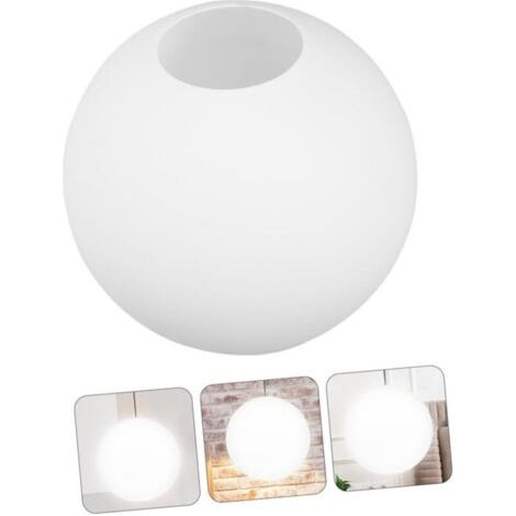 Abat-Jour Globe En Acrylique Blanc Givré Boule De Acrylique De Lait De Remplacement Couvre Abat-Jour Sphère 10 cm de diamètre / 4 cm d'ouverture (1/4)