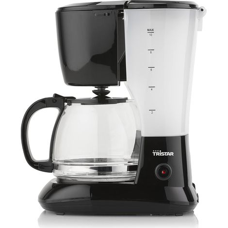 Tristar CM-1245 Caffettiera Elettrica Americana 800 Watt, Plastica e Vetro, Grigio Nero, 1,25 Litri, 750 W, 12 Cups (1/5)